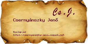 Csernyánszky Jenő névjegykártya